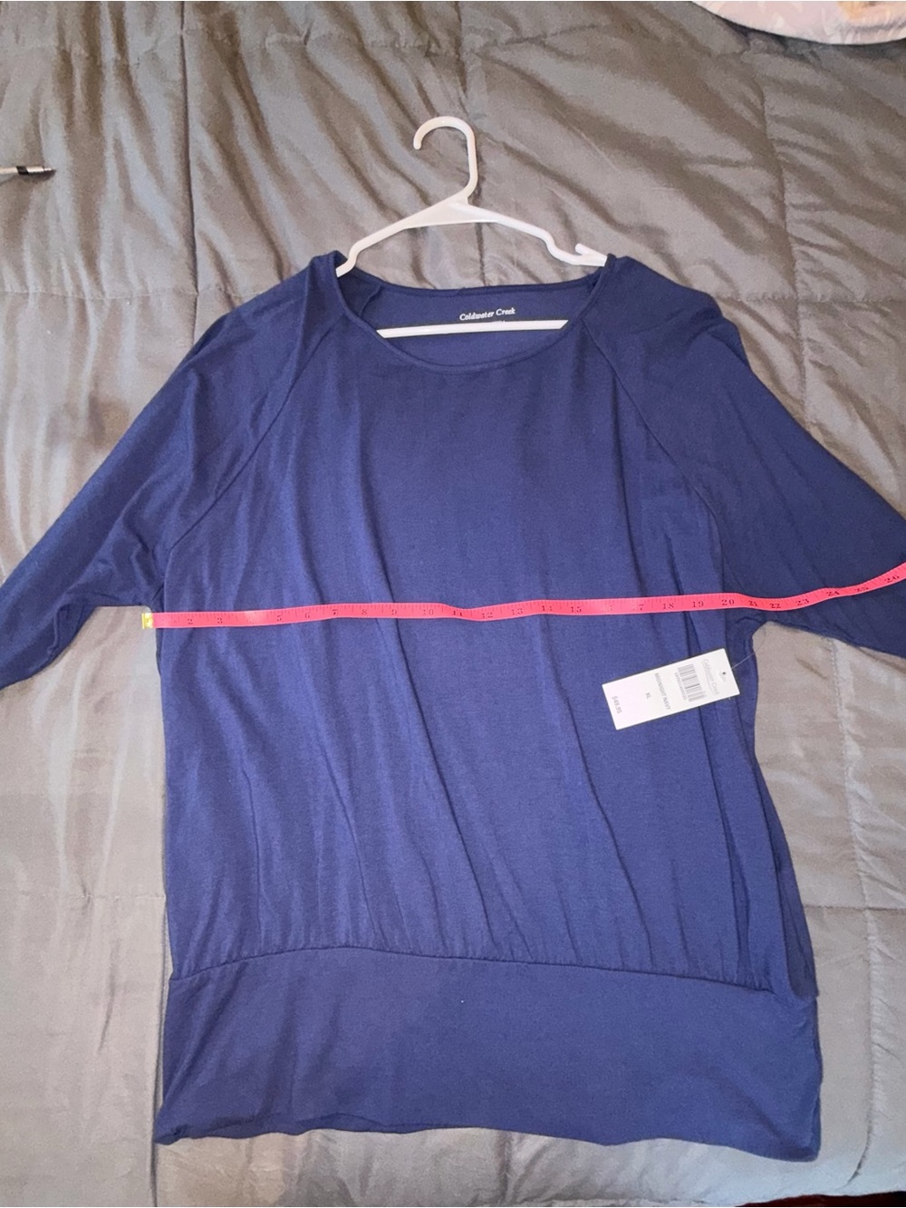 NWT Coldwater Creek XL Midnight Navy Supima Cotton Modal Knit Top Soft Stretch - Picture 6 of 7